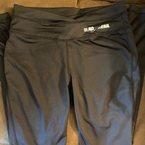 Flag nor fail black leggings size M
